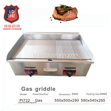 PL722 Peralatan Katering Dapur Stainless Steel Komersial LPG Gas Gas Wriddle Untuk Makanan Panggangan Harga bagus
